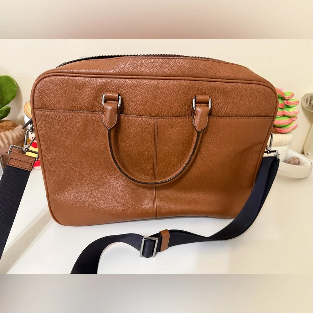 Michael Kors Tan Leather Men's Briefcase